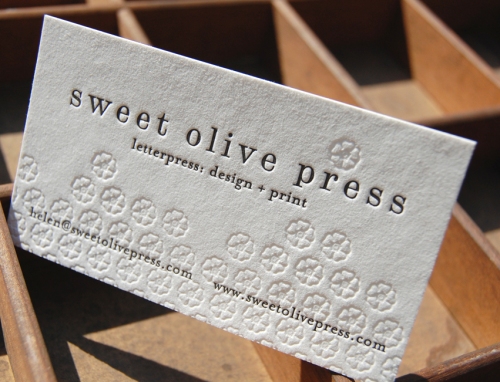 sweet olive press business card